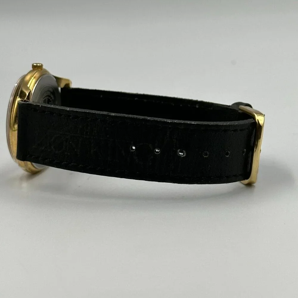 Timex Watch Women The Lion King Simba Mufasa Gold Tone Black Band Works 8.5